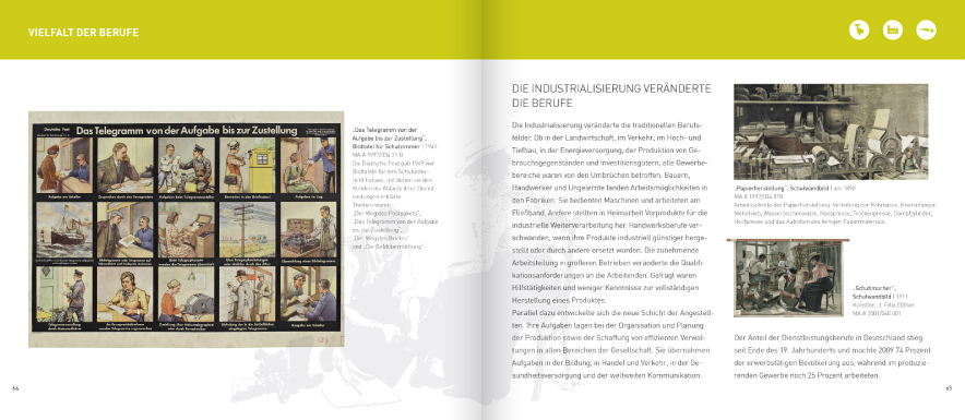 Museum der Arbeit – Kataloggestaltung – Einleitung „Vielfalt der Berufe“ 