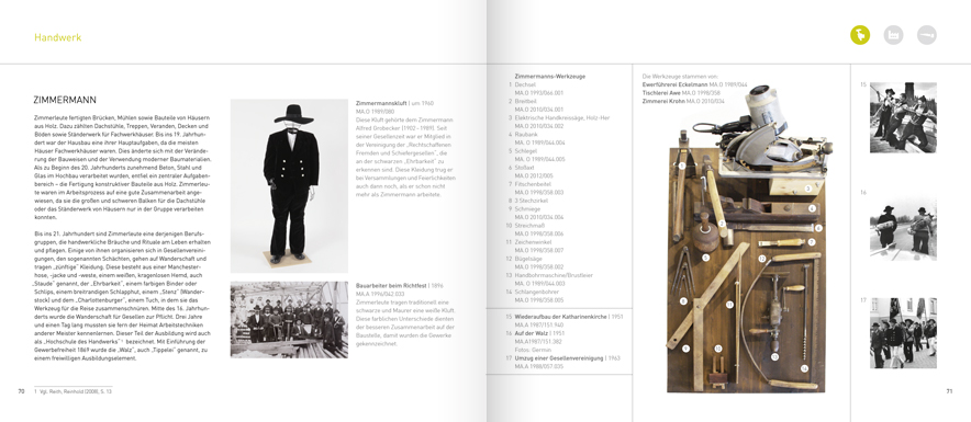 Museum der Arbeit – Kataloggestaltung – Der Zimmermann