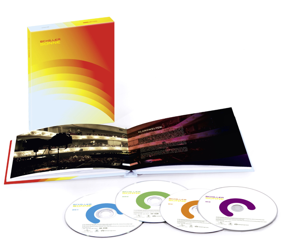 Schiller Sonne – Label, Schuber, Booklet im Schuber