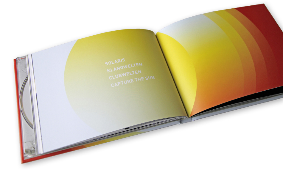 Schiller Sonne – Label, Schuber, Booklet im Schuber